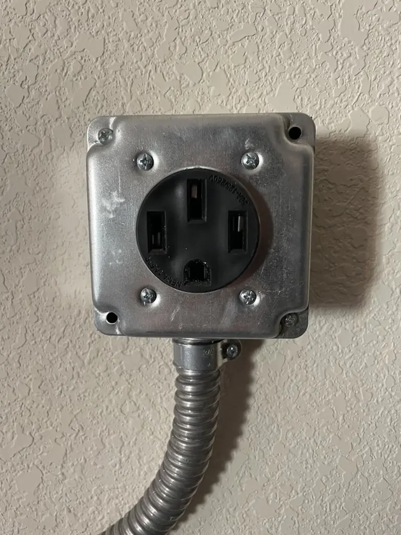 NEMA 14-50 outlet installed for Electrical Panel Upgrade in Great Neck Plaza